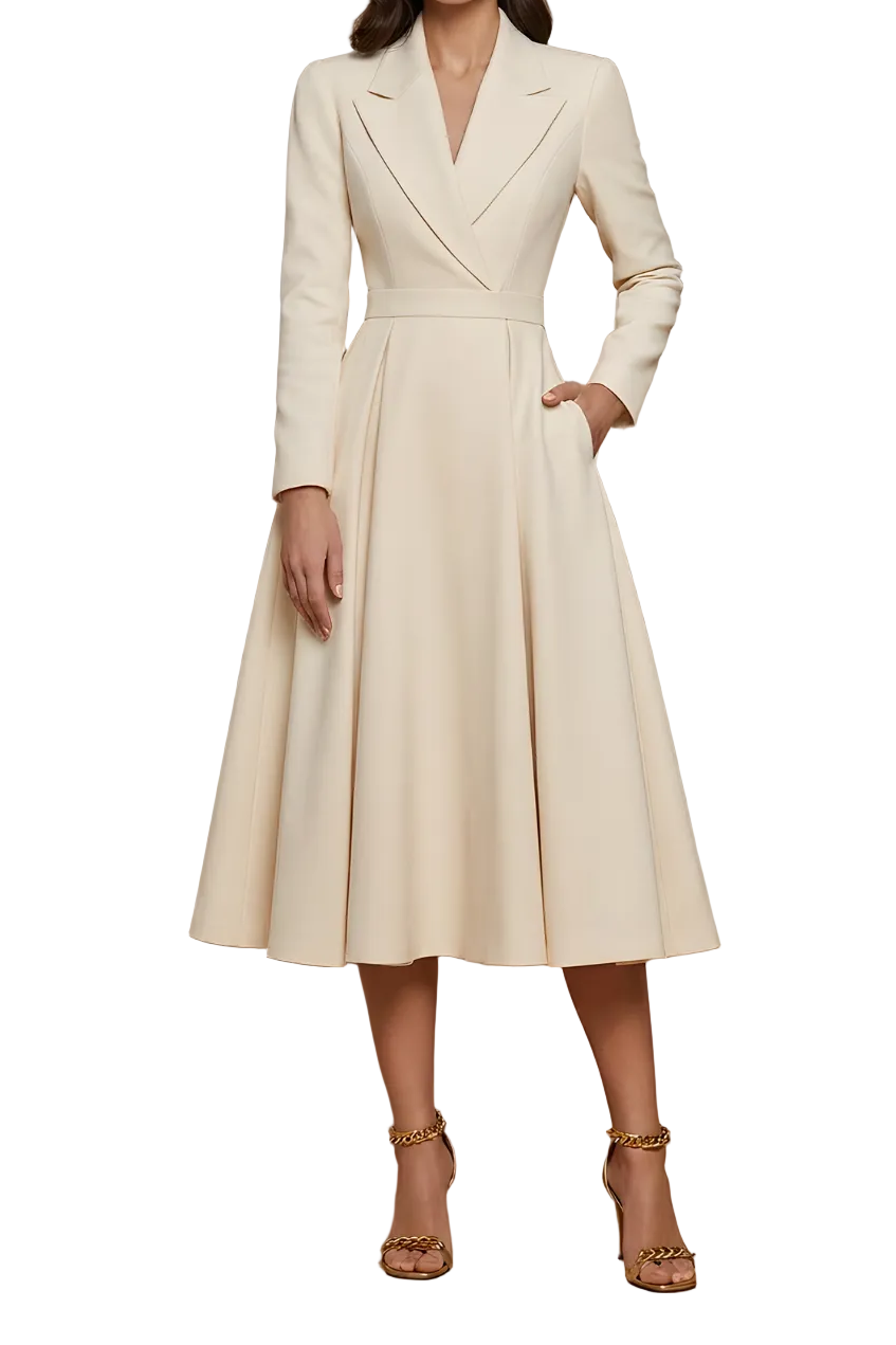 Women's High-Quality Fabric Midi Dress Corvine