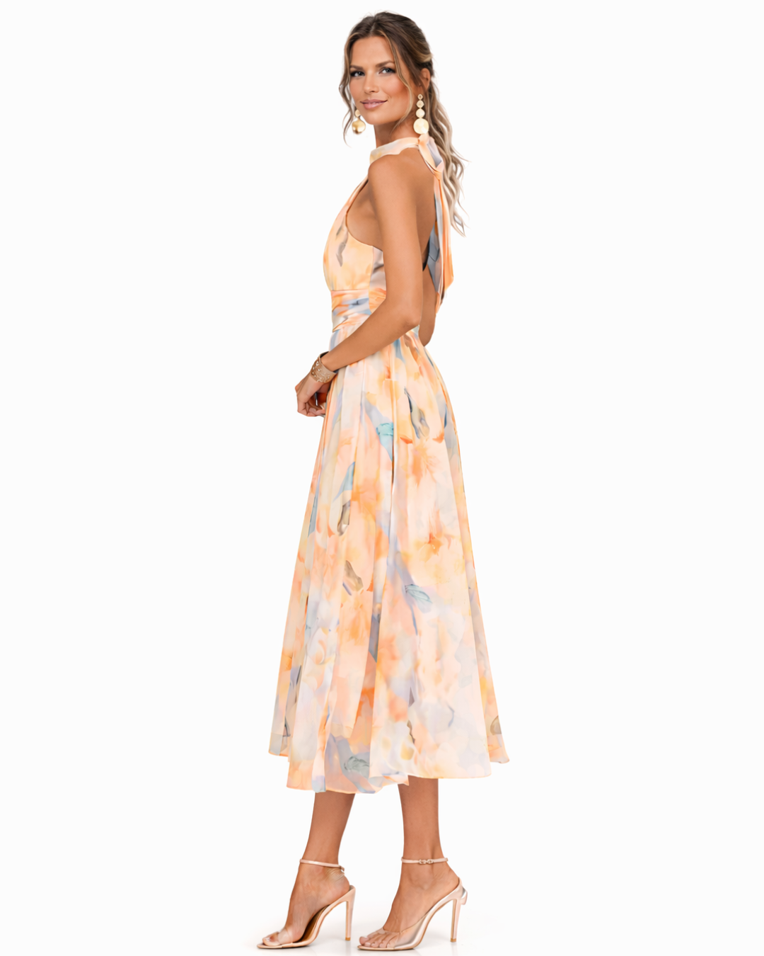Women's Lightweight Halter Neck Maxi Dress Corvine