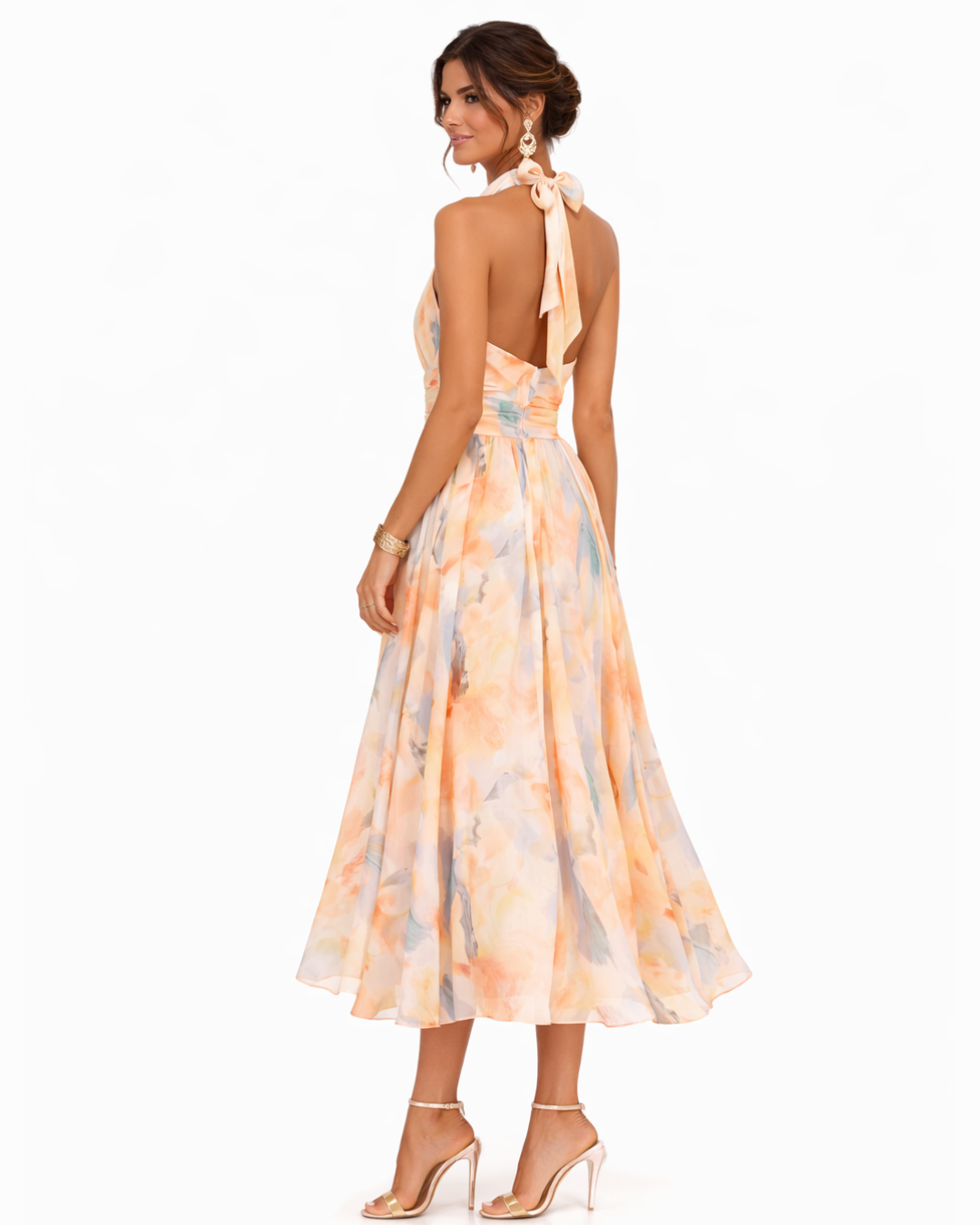 Women's Lightweight Halter Neck Maxi Dress Corvine